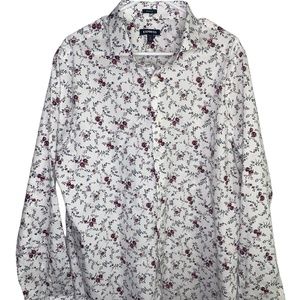 Express Men's Floral Extra Slim Button Down NWT XL